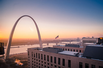 Gateway Arch, St. Louis, Monroe Monument, City view HD wallpaper