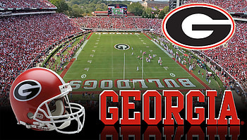 Georgia Bulldogs logo, , College football, Team pride HD wallpaper