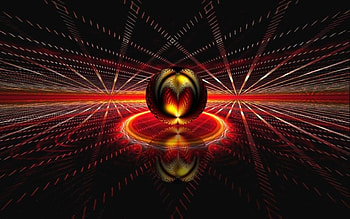 Arena, digital art, fractal, abstract, dark red HD wallpaper