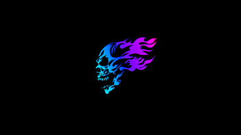 Skull Glowing Minimal Neon , skull, minimalism, minimalist, artist, artwork, digital-art, dark, black HD wallpaper