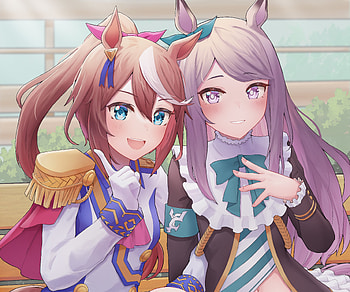 Mejiro McQueen & Tokai Teio, Tokai Teio, Mejiro McQueen, Anime, Uma Musume: Pretty Derby HD wallpaper