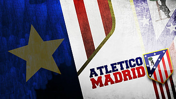 Atletico Madrid, Sports team logo, Madrid skyline, Atletico Madrid anniversary HD wallpaper
