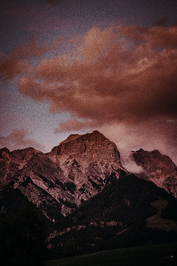 Landscape, Nature, Mountains, Twilight, Clouds, Vertex, Top, Dusk HD phone wallpaper