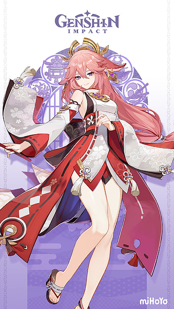 Yae miko, genshin_impact, yae_miko, genshin HD phone wallpaper