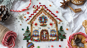 Holiday Gingerbread House with Sprinkles, gingerbread, gingerbread house, sprinkles HD wallpaper