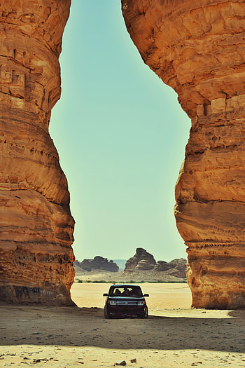 Mountains, Canyon, Ford, Cars, Rocks, Front View, Gorge HD phone wallpaper