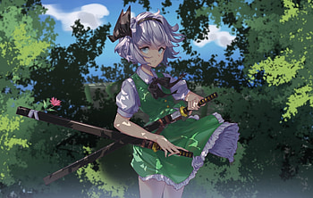 Cute, Youmu Konpaku, art HD wallpaper