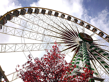 Miscellanea, Miscellaneous, Ferris Wheel, Attraction, Bottom View HD wallpaper