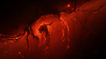 Fire Red Nebula Space Art Universe , nebula, digital-universe, space, artist, artwork, digital-art, deviantart HD wallpaper