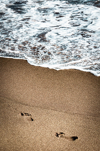 Nature, Sea, Beach, Sand, Coast, Traces HD phone wallpaper