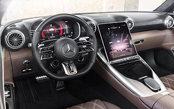 2022, Mercedes-AMG SL-Class, interior, inside view, dashboard, Mercedes-AMG SL55, new SL55 interior, German cars, Mercedes-Benz HD wallpaper