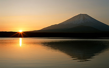 Sun, Landscape, Sunset, Mountains, Lakes HD wallpaper