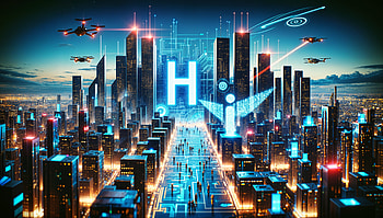 Futuristic Cityscape in Stunning Ultra, futuristic city, skyscraper, technology, drone, neon lights HD wallpaper