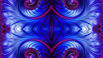 Trippy Psychedelic Fractal, trippy, psychedelic, aesthetic, blue, Abstract, fractal, abstract blue HD wallpaper