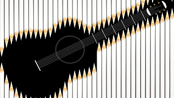 Guitar Art, artist, digital-art, guitar, music, instrument HD wallpaper