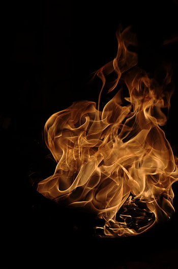 Fire, Bonfire, Night, Dark, Flame HD phone wallpaper