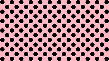 dots polka pink spots black light pink HD wallpaper