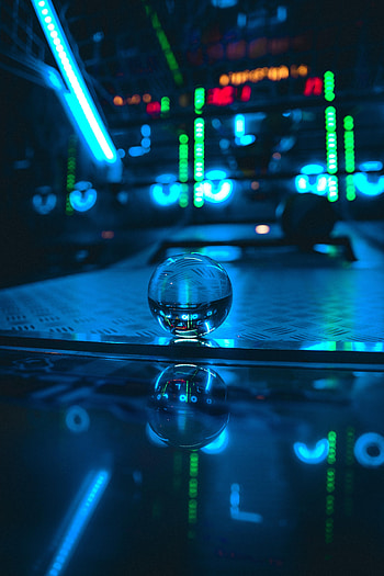 Reflection, Miscellanea, Miscellaneous, Neon, Glass, Ball HD phone wallpaper