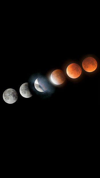 Lunar eclipse for , Celestial charm in your pocket, Night sky's marvel, Astronomical wonder HD phone wallpaper