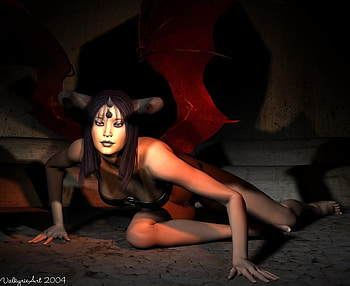 fantasy, devil woman HD wallpaper
