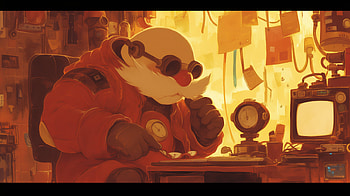 Dr. Robotnik - Sonic's Arch-Nemesis Theme, Doctor Eggman, scientist, workshop, goggles HD wallpaper