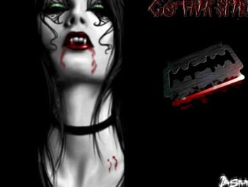 Gothik Spirit, gothic, goth, blood, woman HD wallpaper