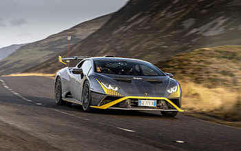 Lamborghini Huracan STO, , tuning, 2022 cars, LB724, UK-spec, highway, 2022 Lamborghini Huracan, Lamborghini HD wallpaper