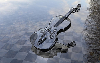 Violin, glass, music HD wallpaper
