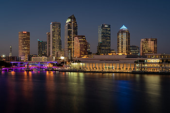 Tampa Skyline, Live work play HD wallpaper