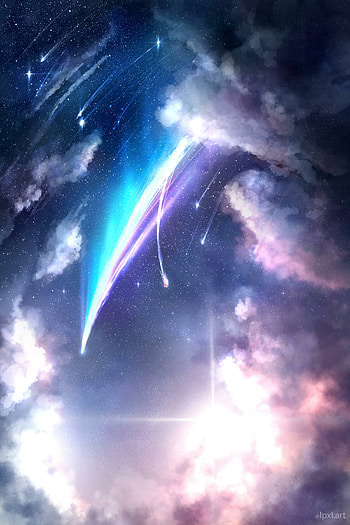 Anime, Meteors HD phone wallpaper