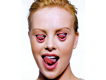 Eye Lips, cool, funny HD wallpaper