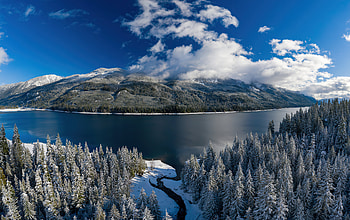 Lake Kachess , lake, nature, sky, mountains HD wallpaper
