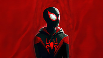 Red Spiderman Miles Morales , spiderman-into-the-spider-verse, spiderman, movies, superheroes, artwork, artist, digital-art, deviantart HD wallpaper