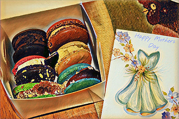 Happy Mothers Day, mum, Mothers Day, yummy, macaroons, gift, lovely HD wallpaper