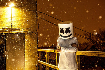 Marshmello Summer, marshmello, dj, music, singer, snow HD wallpaper