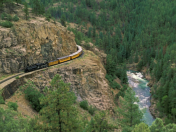 Transport, Landscape, Rivers, Trees, Mountains, Trains HD wallpaper