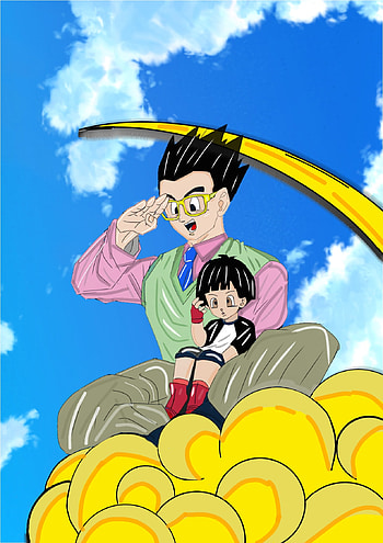Gohan y pan, Anime, fanart HD phone wallpaper