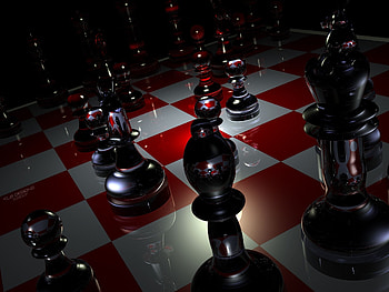 Chess, 3D, Glass, Shapes, Shape, Board HD wallpaper