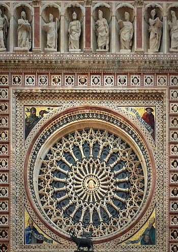 Orvieto, Rose window, Cathedral beauty, Umbria day trip HD phone wallpaper
