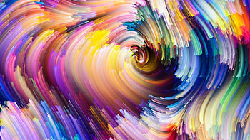 Abstract colors, Swirl , Modern art, Rainbow painting HD wallpaper