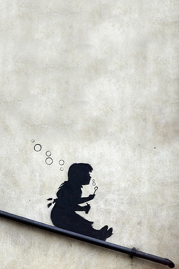 Bubble Slide Girl, Banksy HD phone wallpaper