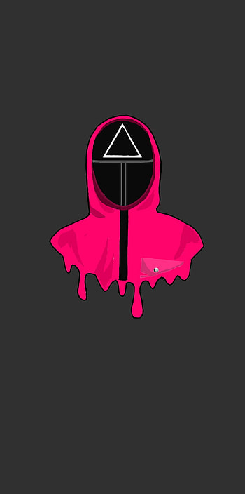 Squid game, Netflix, webseries, web, pink soldiers, drawing, thriller HD phone wallpaper