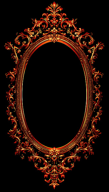 Ornate Antique Mirror with Elegant Baroque Frame Design HD phone wallpaper