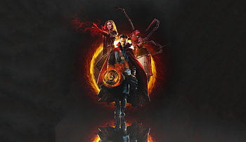Doctor Strange, Wanda & Spider-man, marvel heroes, fan art HD wallpaper