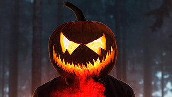 Halloween Glowing Mask Boy , halloween, mask, artist, artwork, digital-art HD wallpaper