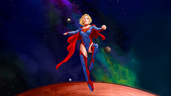 Prismatic Supergirl, supergirl, milly-alcock, superheroes, dc-comics, artwork, artist, digital-art, artstation HD wallpaper