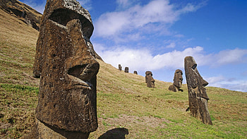 Easter Island, Top backgrounds, Remote location, Sacred figures HD wallpaper