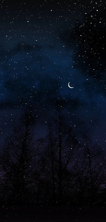 Noche, Dibujo, Paisaje, Manwha HD phone wallpaper