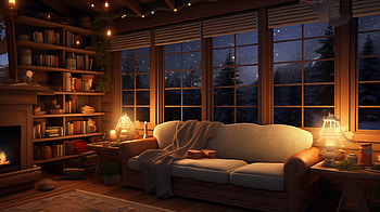 Cozy Room with Warm Lights, Cozy, man made, room HD wallpaper