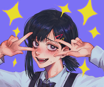 Kobeni Higashiyama, Kobeni Higashiyama, Anime, Chainsaw Man HD wallpaper